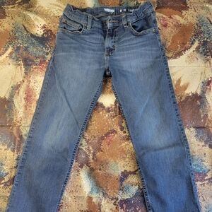 Wrangler Jeans Sz 10 Boys Pants Husky blue Casual Outdoor Straight Leg Denim Kid